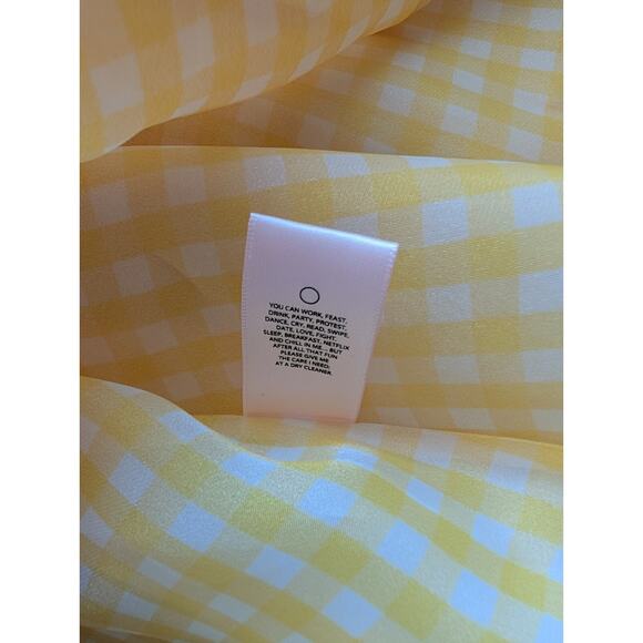 NWT Selkie the Rosebud Mini Dress Size M buttercream Gingham #1J504 - Picture 10 of 10